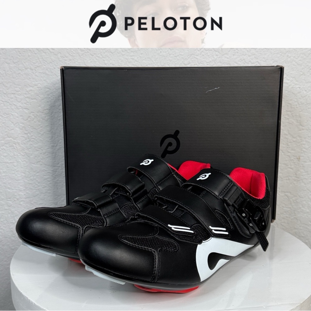 PELOTON PL-SH-B 48 MENS BLACK CYCLING SHOES SIZE 13.5